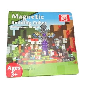 Magnetic Building Cubes Build Your Own  3D World 500 PCS EUC Great Holiday Gift!
